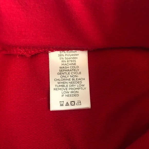 NEW Susan Graver Weekend French Terry  Pull-On Crop Pants Red XL - Picture 12 of 16